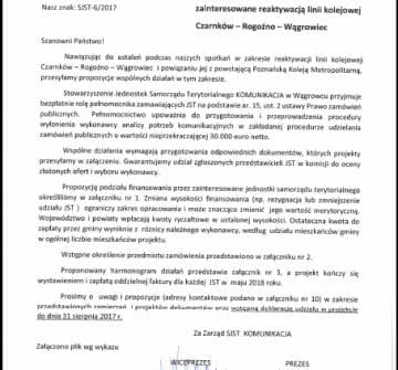 Zdjęcie galerii Reaktywacja linii kolejowej Czarnków - Rogoźno - Wągrowiec