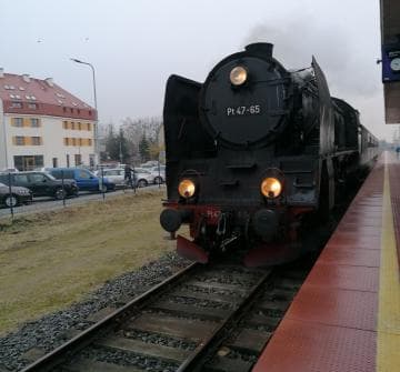 Zdjęcie galerii Wolsztyński parowóz Pt 47-65 w Wągrowcu 