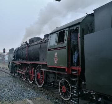 Zdjęcie galerii Wolsztyński parowóz Pt 47-65 w Wągrowcu 